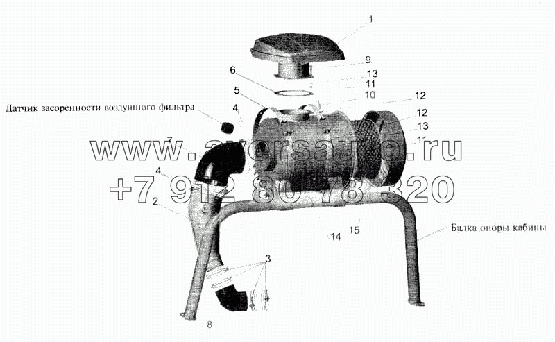 Система питания воздухом МАЗ-533702