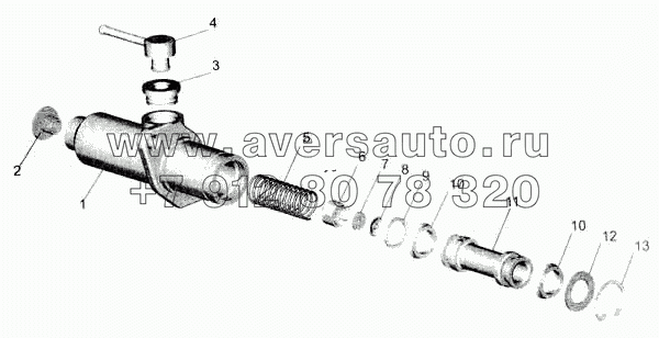 Цилиндр подпедальный 6430-1602510