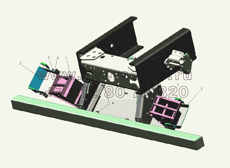 Установка противооткатных упоров 53373-3900037