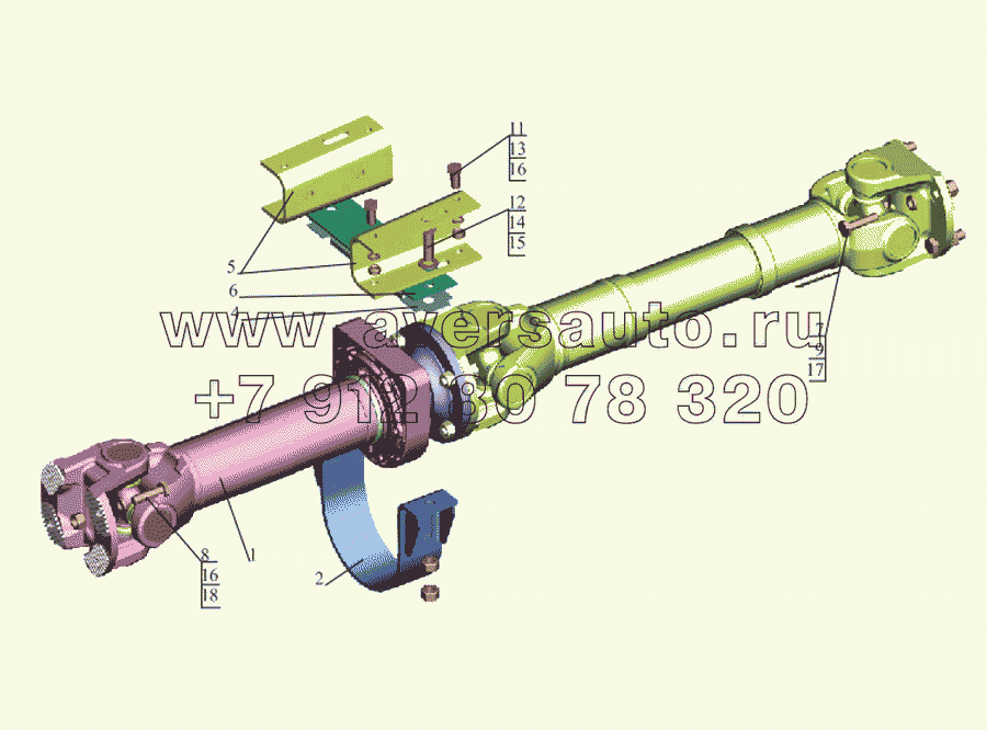 Установка карданной передачи 533731-2200000-010