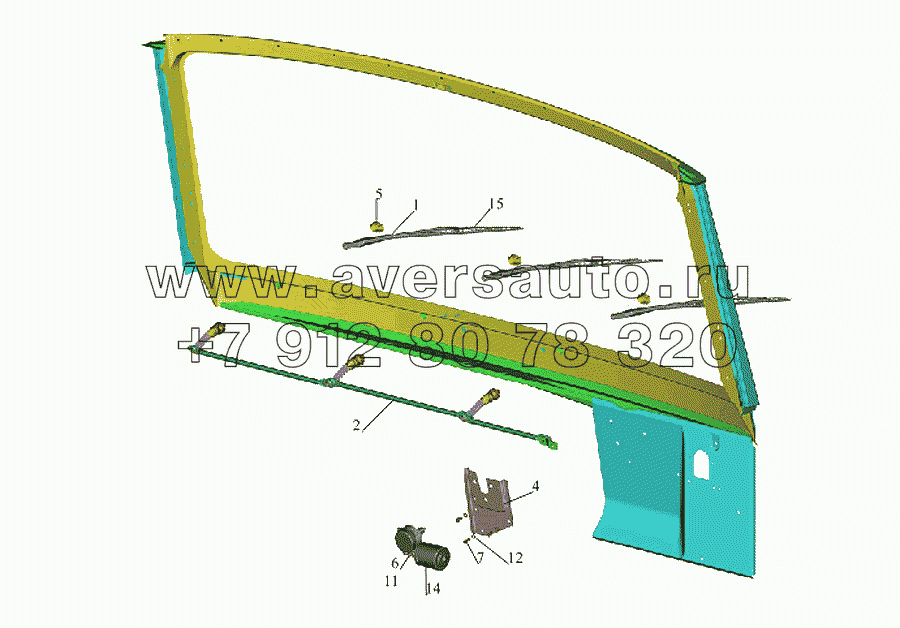 Установка стеклоочистителя 64221-3700041-010