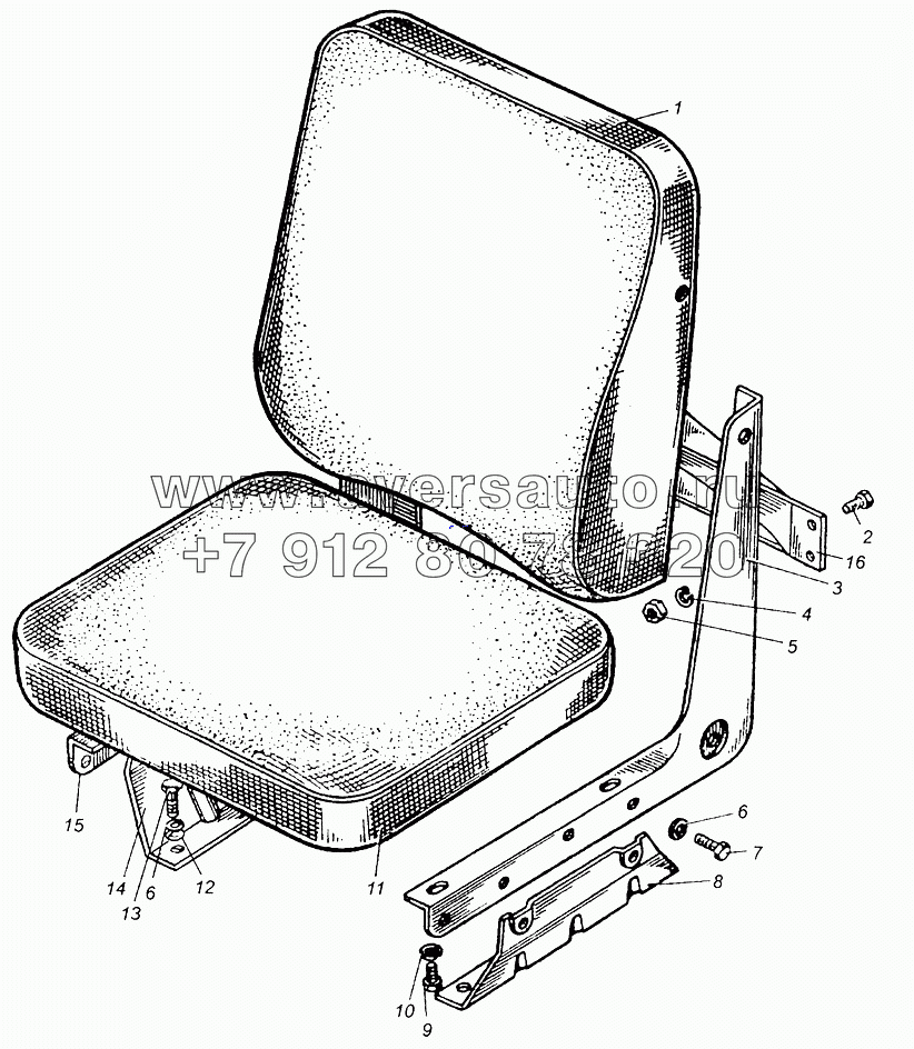 Сиденье переднее МАЗ-5549, МАЗ-509А