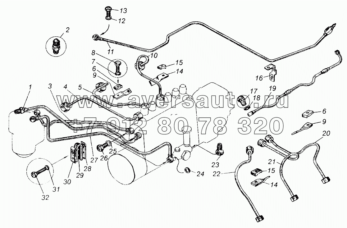 Топливные трубопроводы двигателя ЯМЗ-236