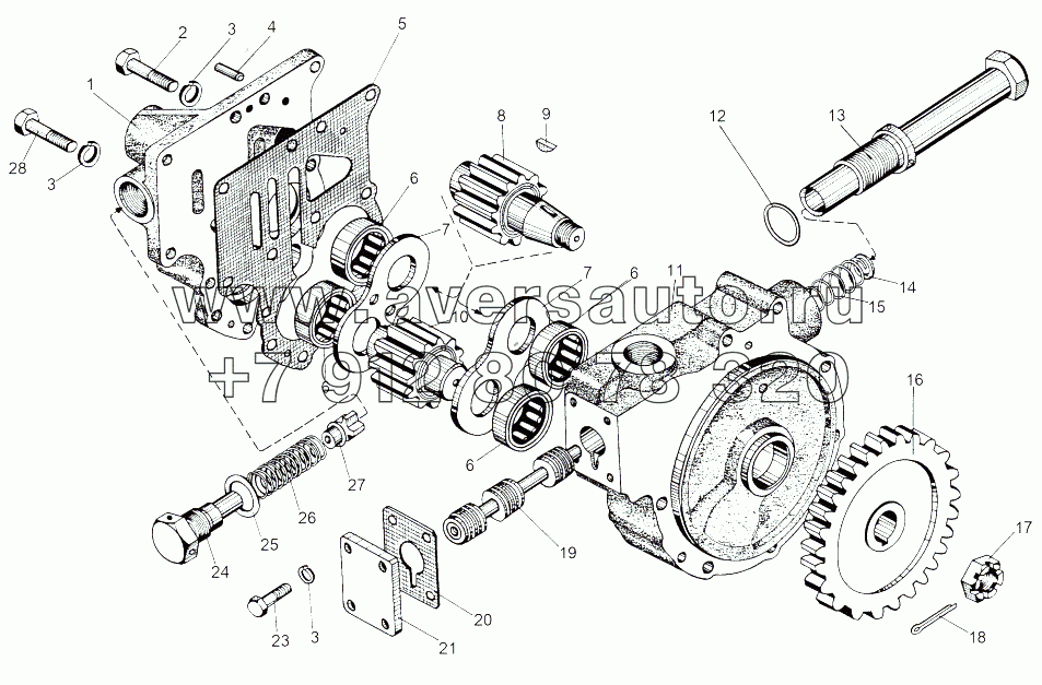 Передний насос 543-1704010-01