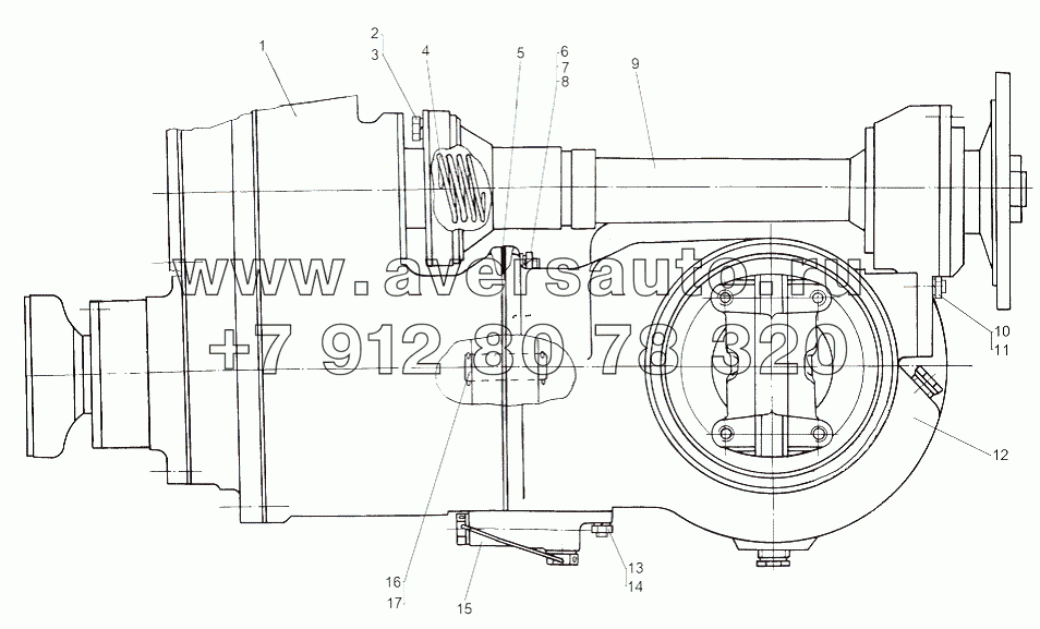 Редуктор 2-го переднего моста 543-2312010-01