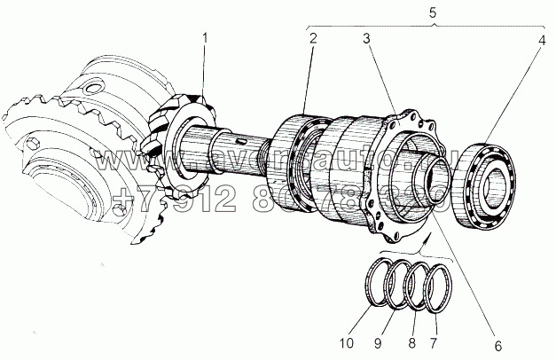 Шестерня коническая 543-2312007