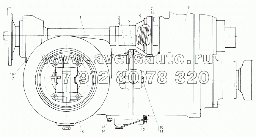 Редуктор I-го заднего моста 543-2502010-02