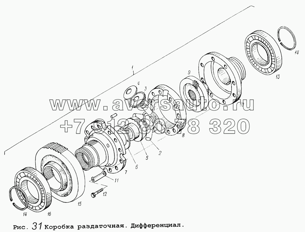 Коробка раздаточная. Дифференциал