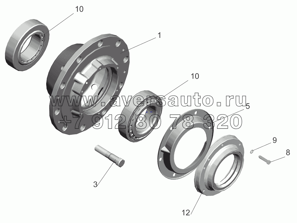 Ступица с крышкой 544019-3104006-010