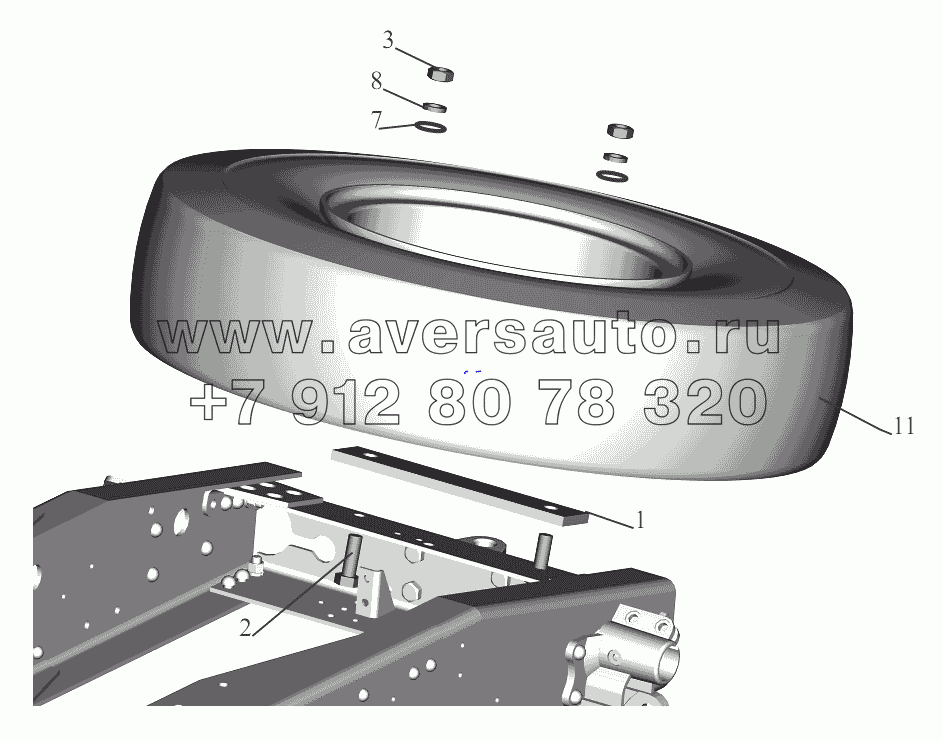 Установка запасного колеса