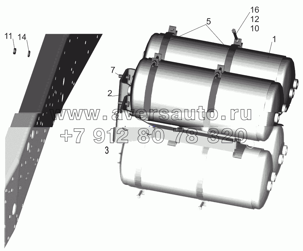 Крепление ресиверов 643020-3513005-010