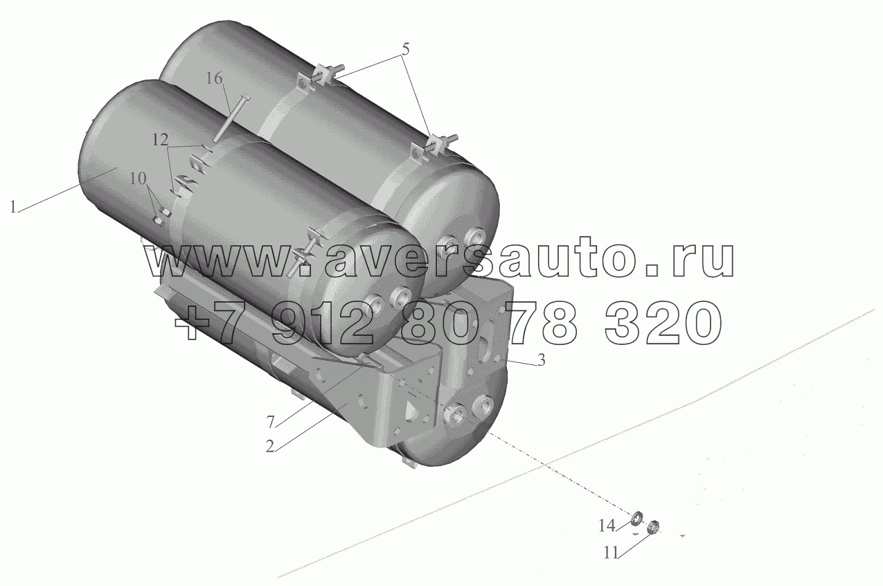 Крепление ресиверов 643020-3513005