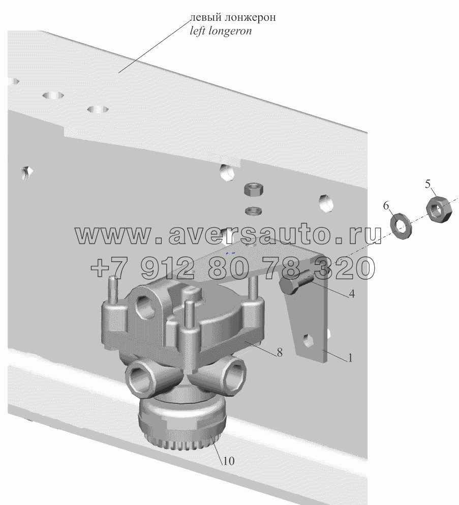 Крепление клапана ускорительного 6501А9-3518004