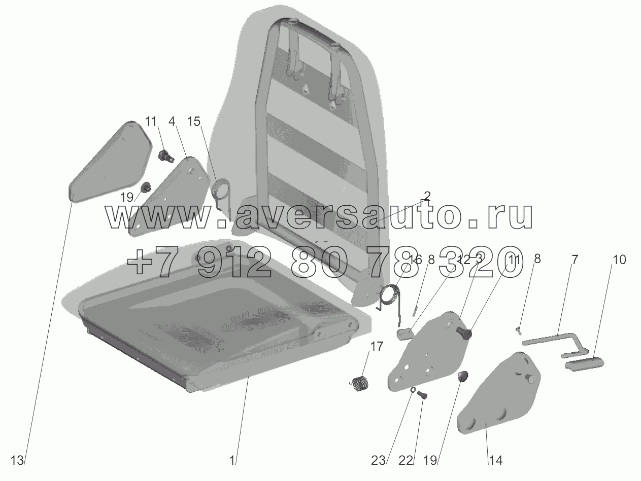 Подушка и спинка сидения 6430-6800012