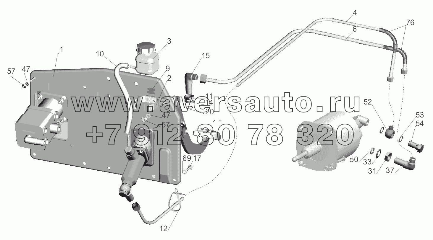 Установка механизма управления сцеплением 64302-1600005-001