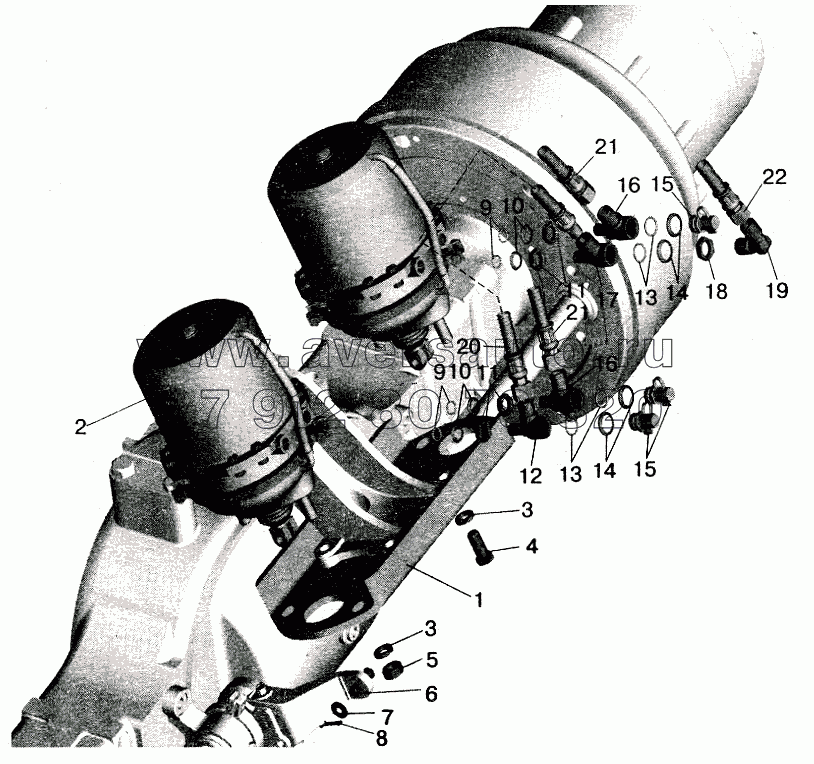 Установка тормозных камер МАЗ-543208, 543205, 543203, 543202