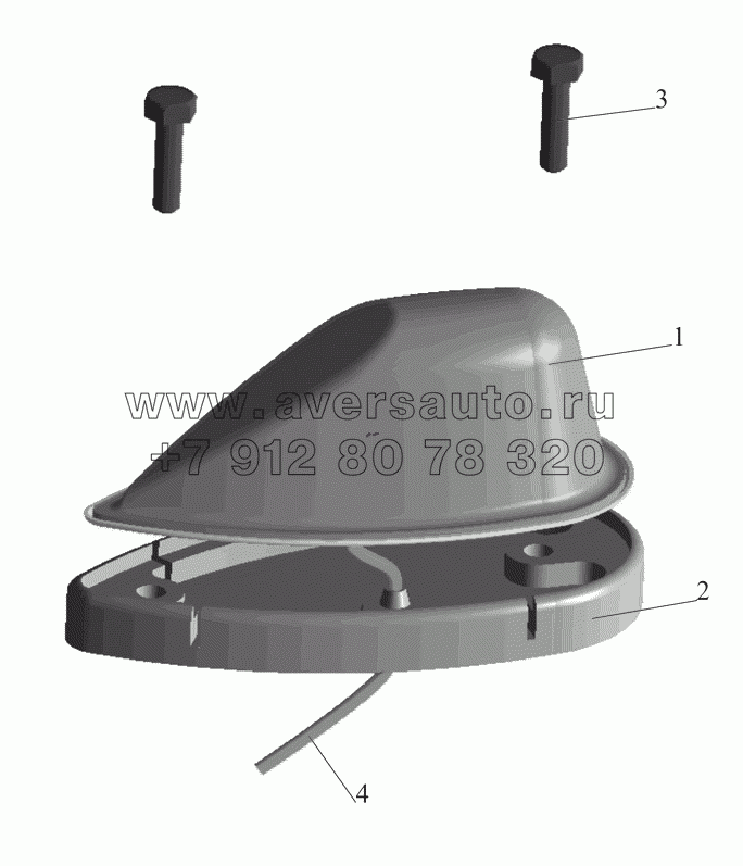 Установка фонарей автопоезда 64221-3700099-10