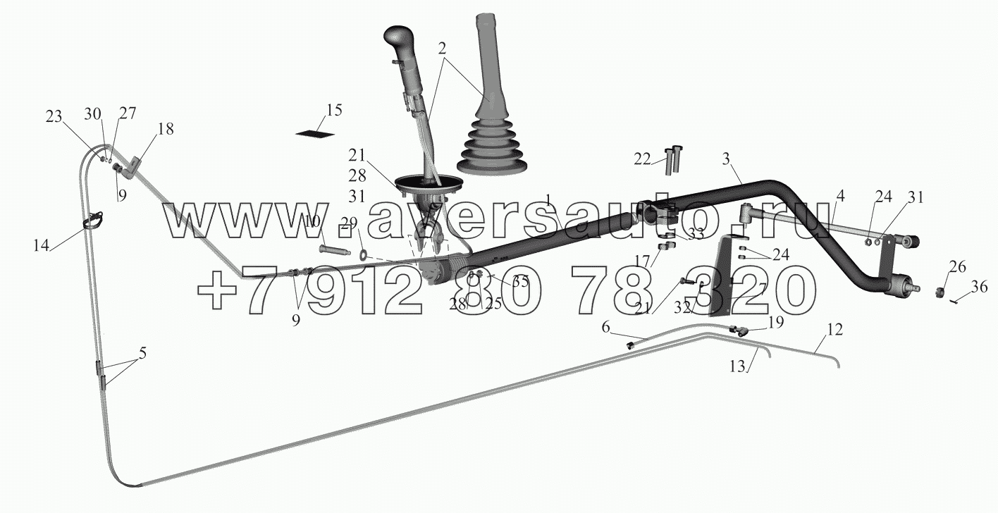 Установка привода управления коробкой передач 642208-1700002-010