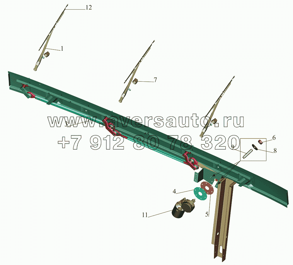 Установка стеклоочистителя 6430-3700041-001