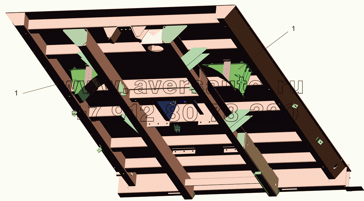 Установка противооткатных упоров 555102-3900037