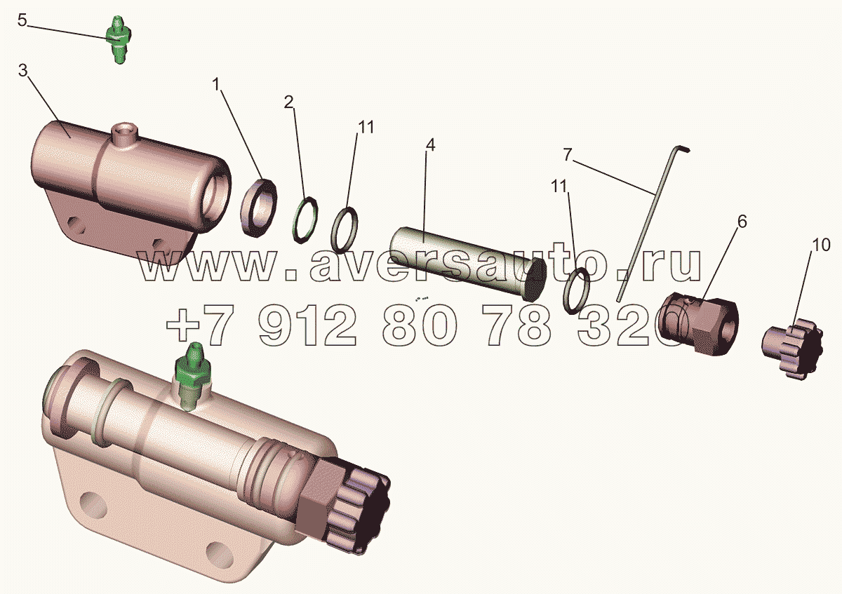 Гидроцилиндр замка кабины 6430-5003100