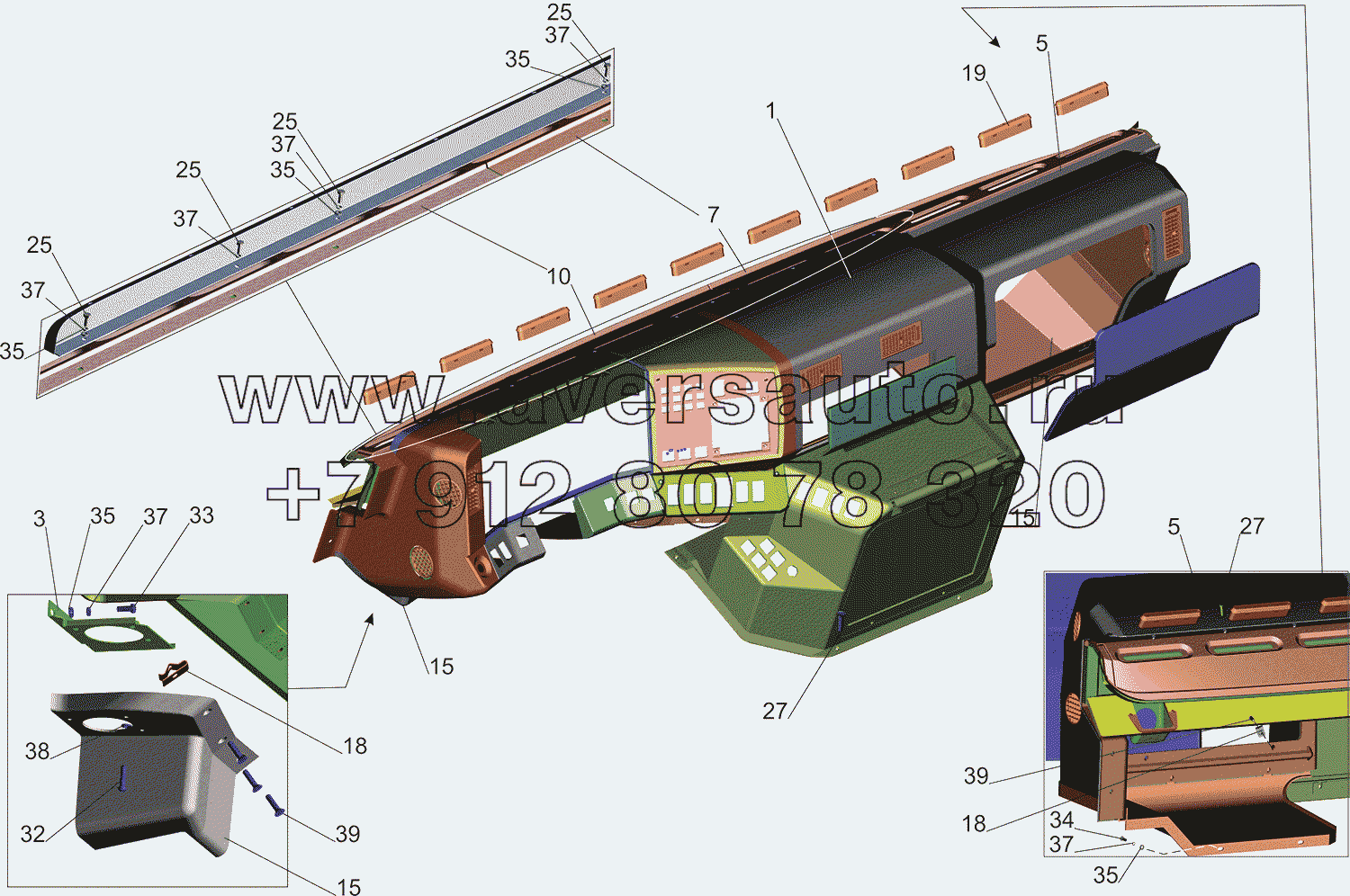 Установка панели приборов 6430-5300014-020