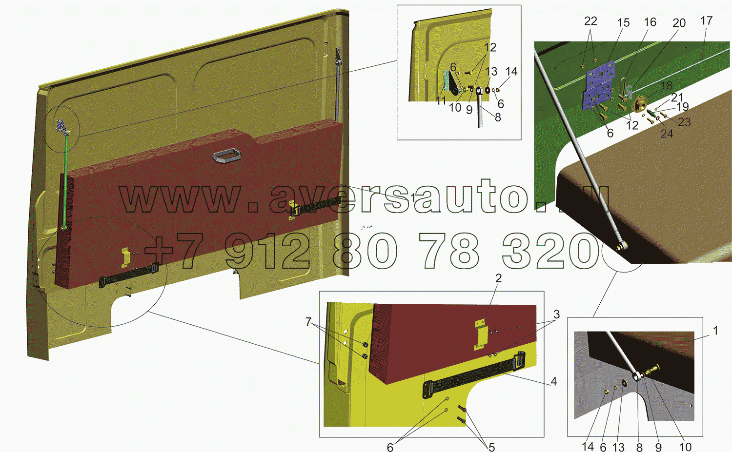 Установка спального места 6501-8200010