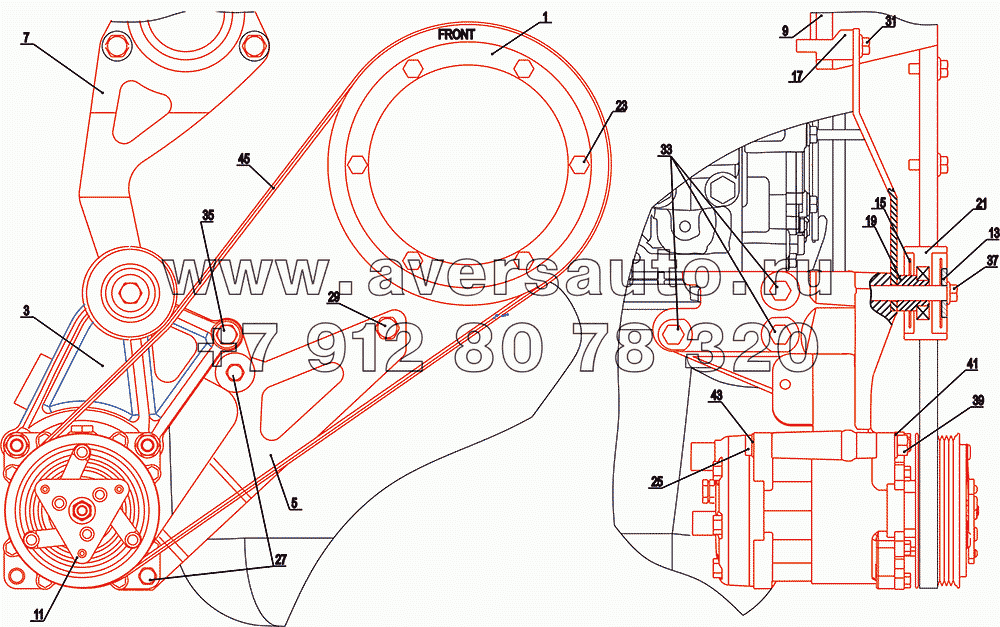 Установка компрессора 4371V2-8100010-000