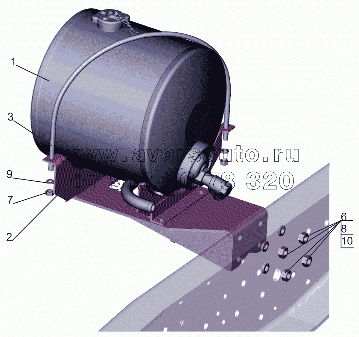 Установка масляного бака 5550V5-8600034-000