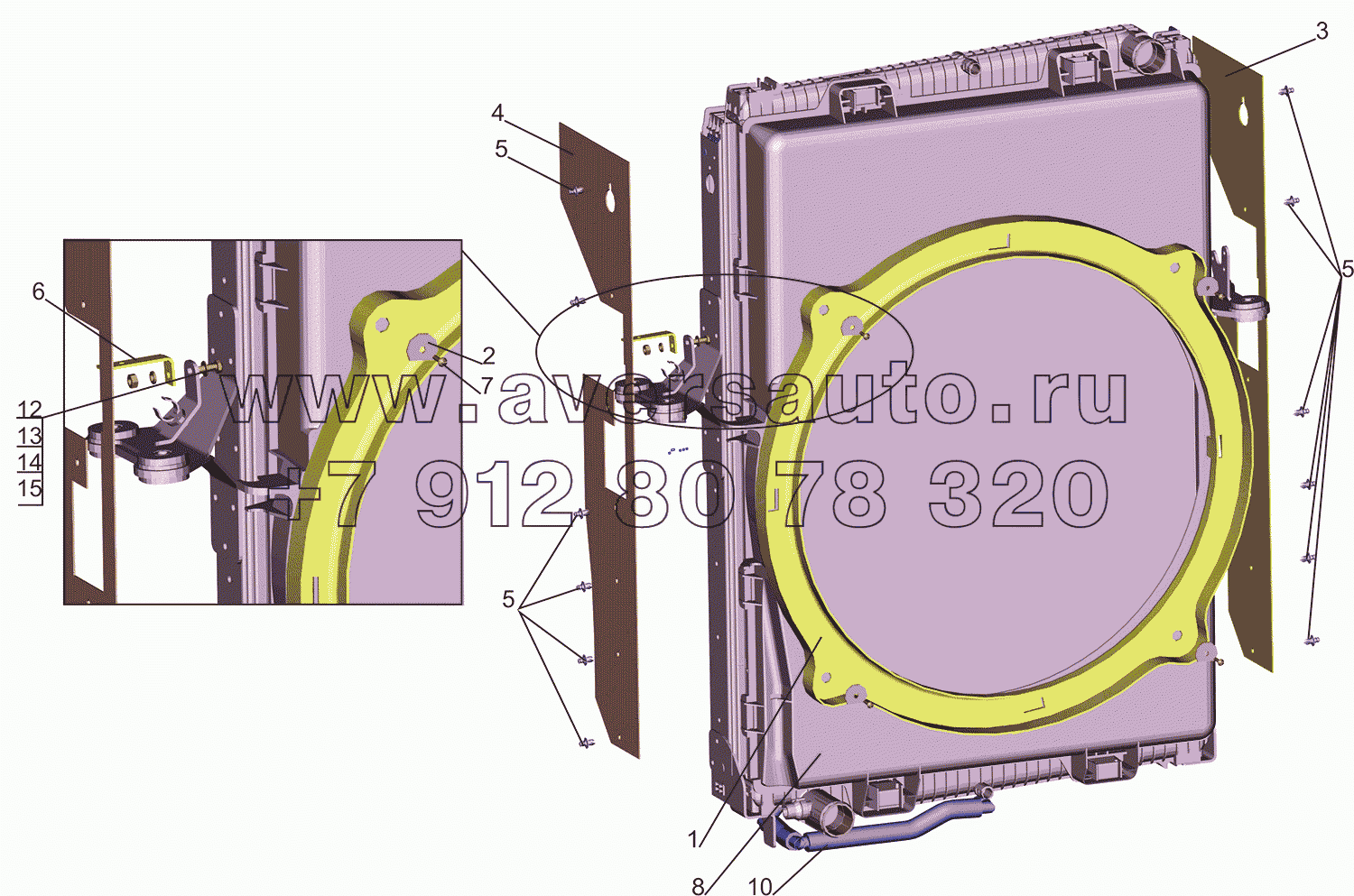 Радиатор с кожухом 5550V5-1301009-000, (-010)