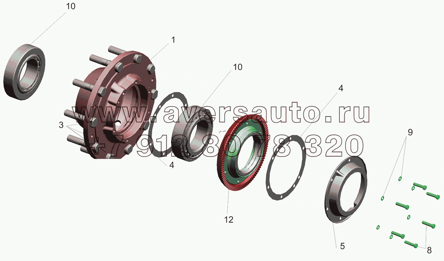 Ступица заднего моста 543266-3104006, 543266-3104006-600