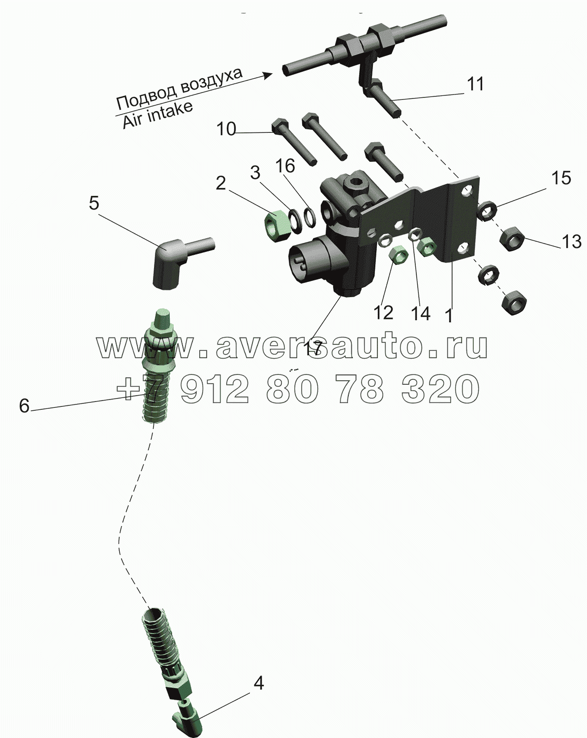 Установка привода управления блокировкой 5440E9-2400024-000