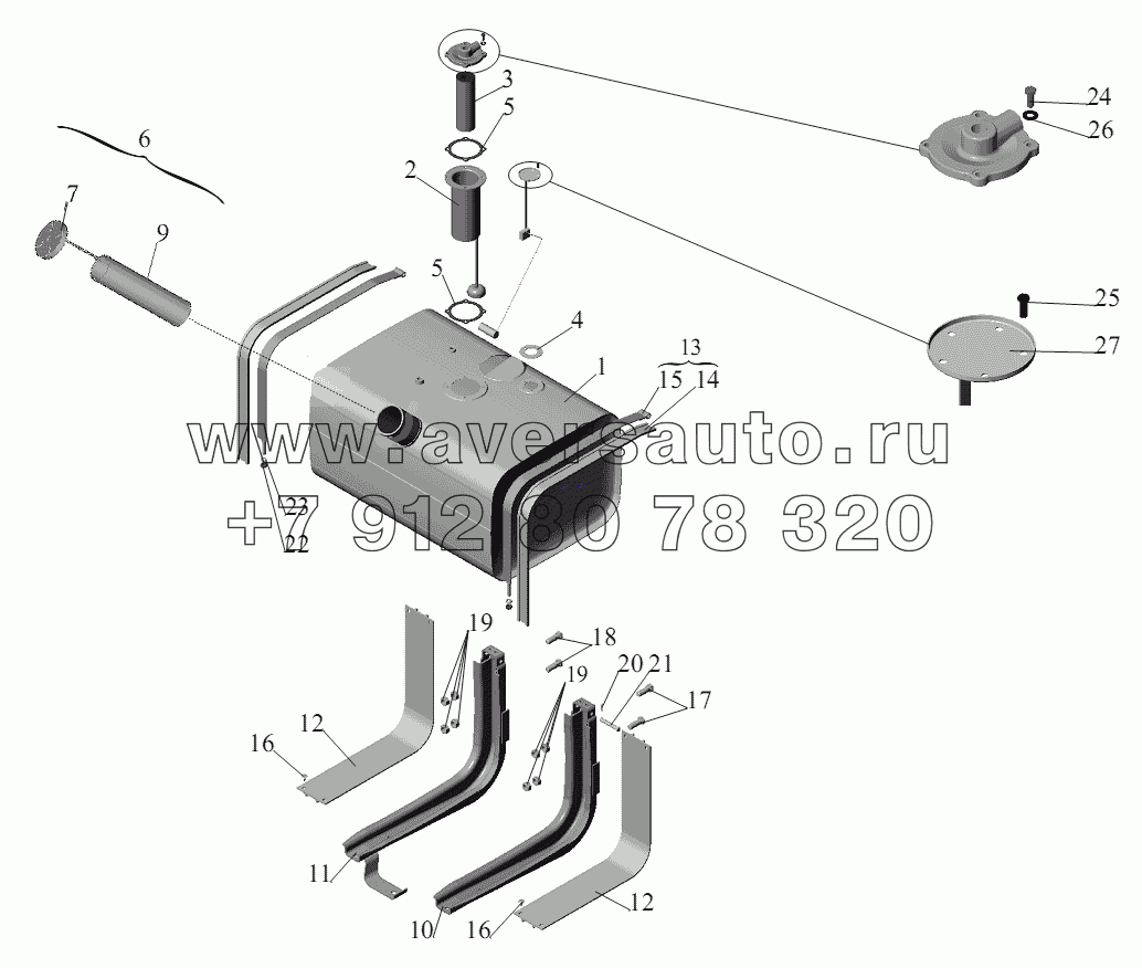 Крепление топливного бака 5336-1101002, 555102-1101002