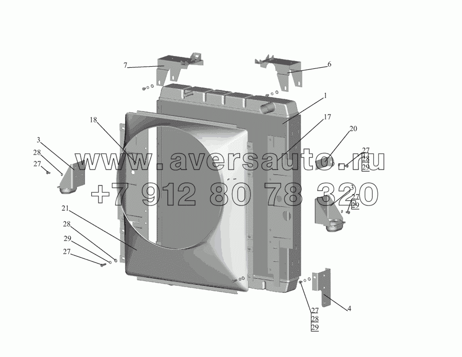 Радиатор с кожухом 555142-1301009-001