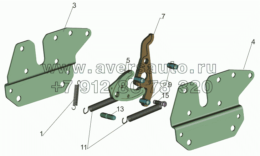 Запорный механизм кабины 6501-5001550