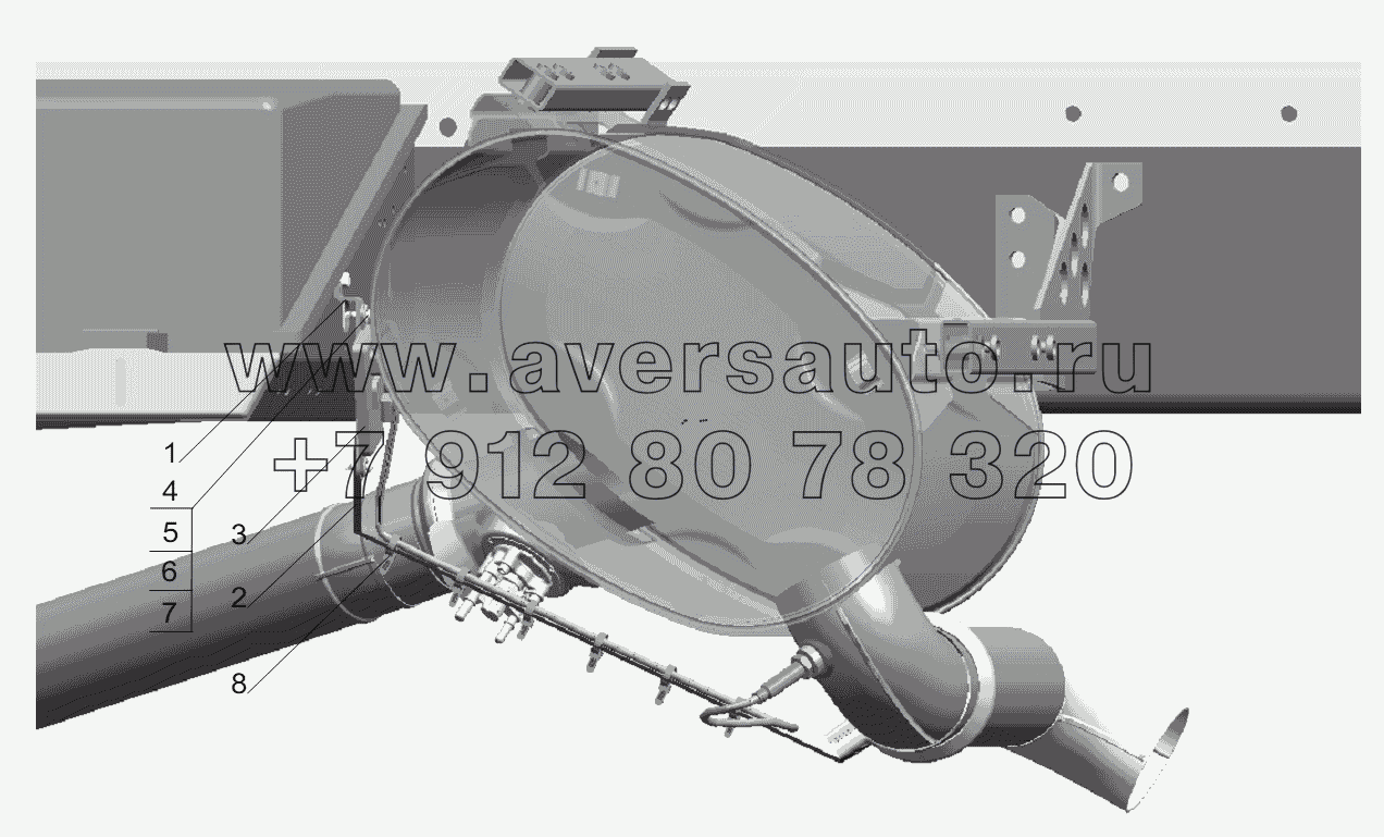 Установка датчика NOx на автомобили МАЗ-631236, 650136