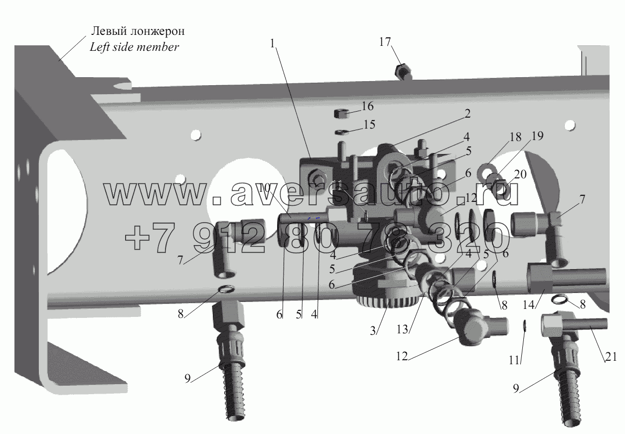 Установка ускорительного клапана 543240-3518005