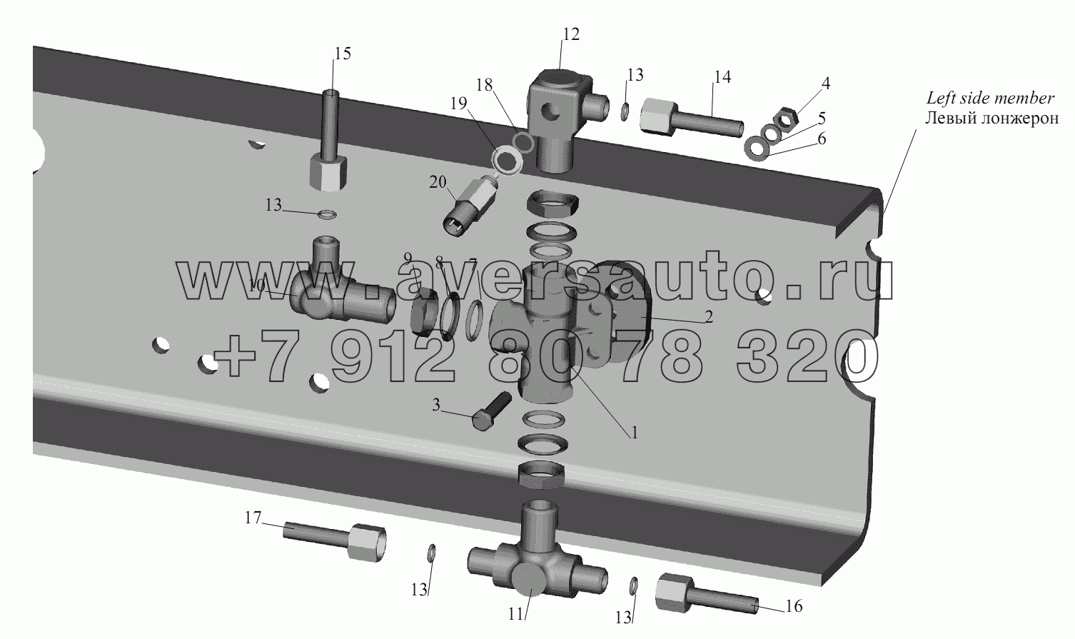 Крепление клапана двухмагистрального 64221-3562004-10