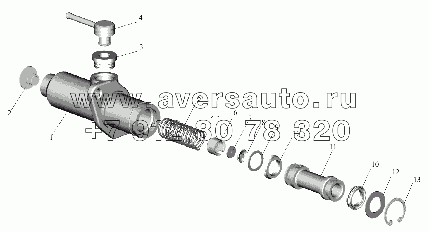 Цилиндр подпедальный 6430-1602510