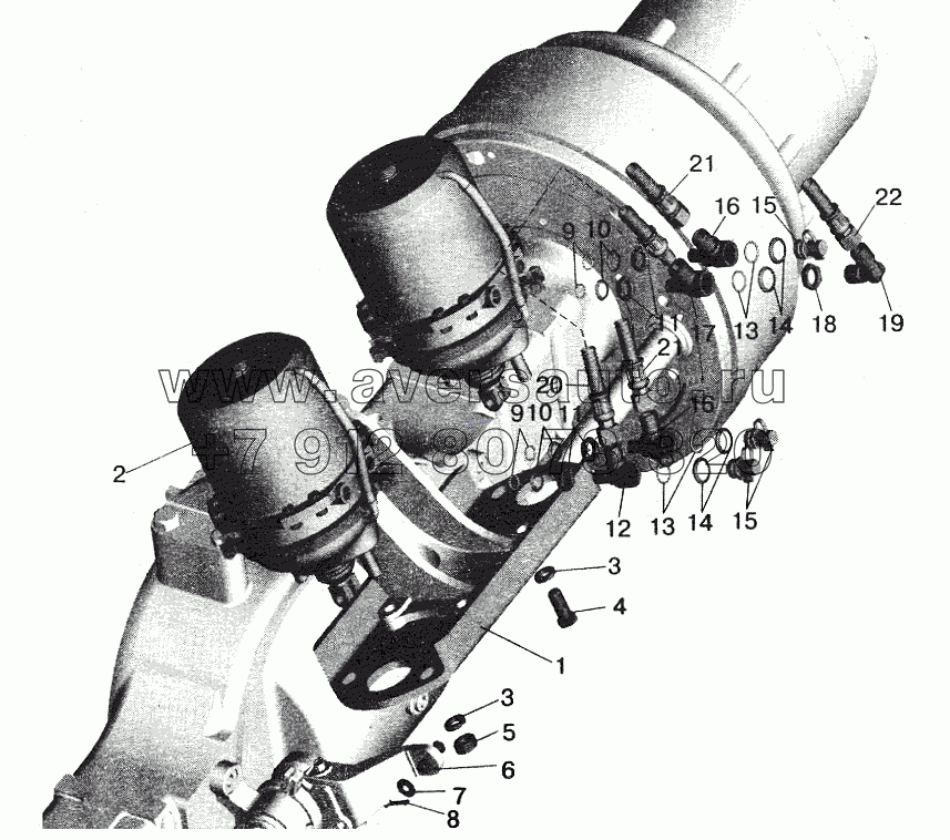 Установка тормозных камер МАЗ-543208, 543205, 543203, 543202