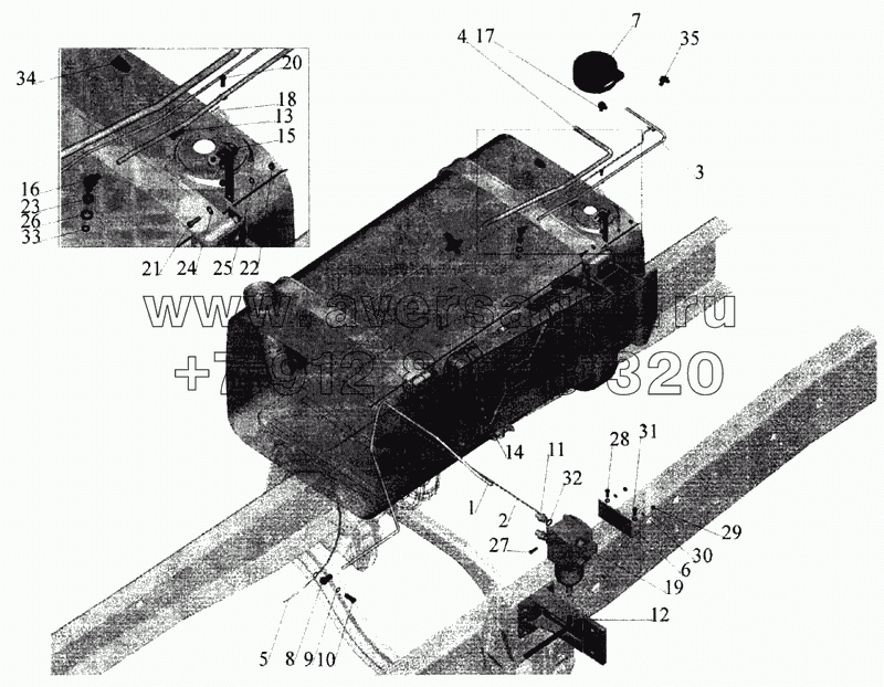 Топливопроводы системы питания МАЗ 544020, 643068