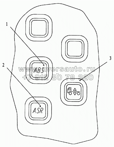 Выключатели ABS, ASR и ECAS