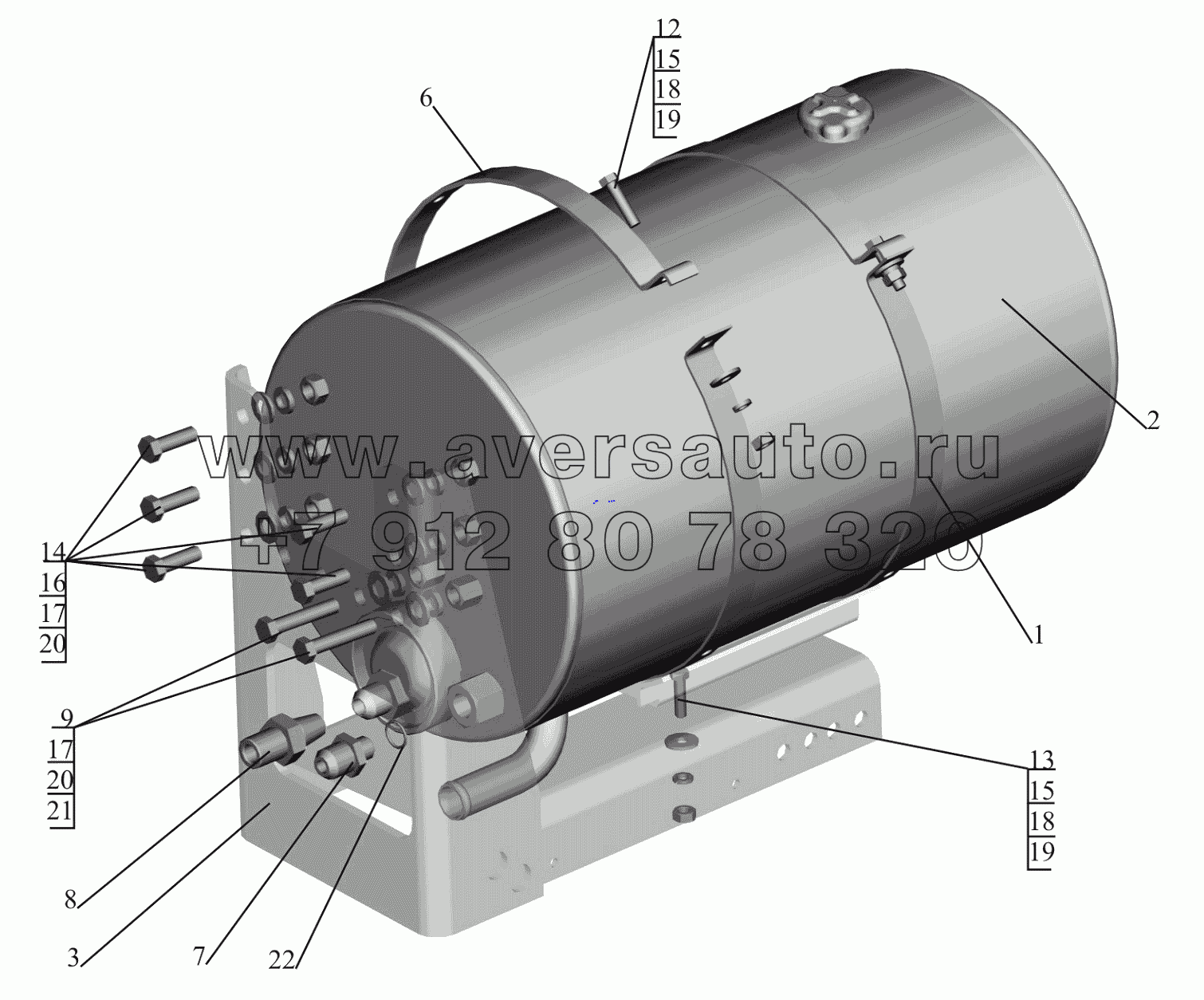 Установка масляного бака 650119-8600034