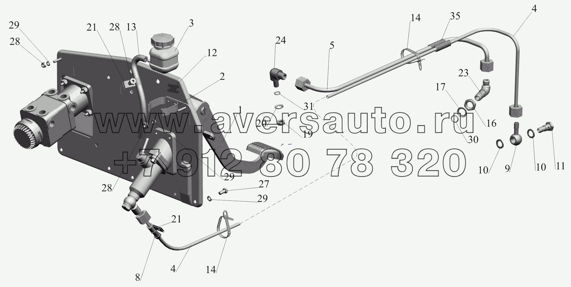 Механизм управления сцеплением 544019-1600005