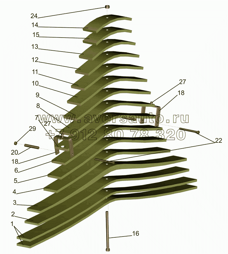 Рессора задняя 55165-2912012-010