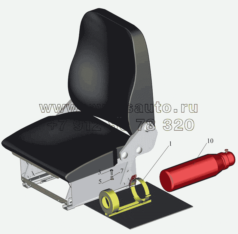 Установка огнетушителя 6501-3910040