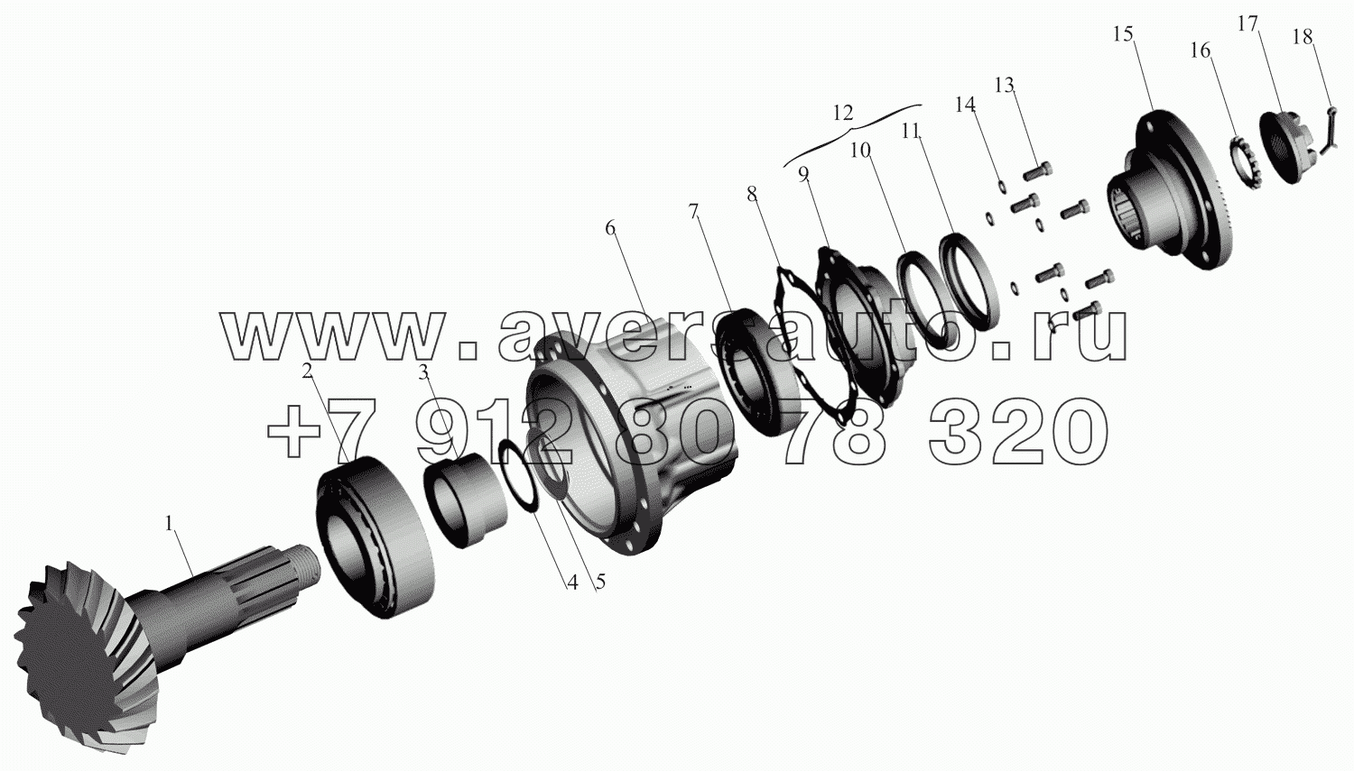 Редуктор. Шестерня ведущая 6312А5-2402021