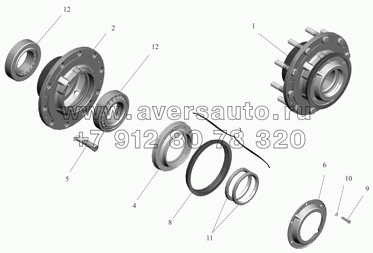 Ступица заднего моста. 543266-3104006, 543266-3104006-600