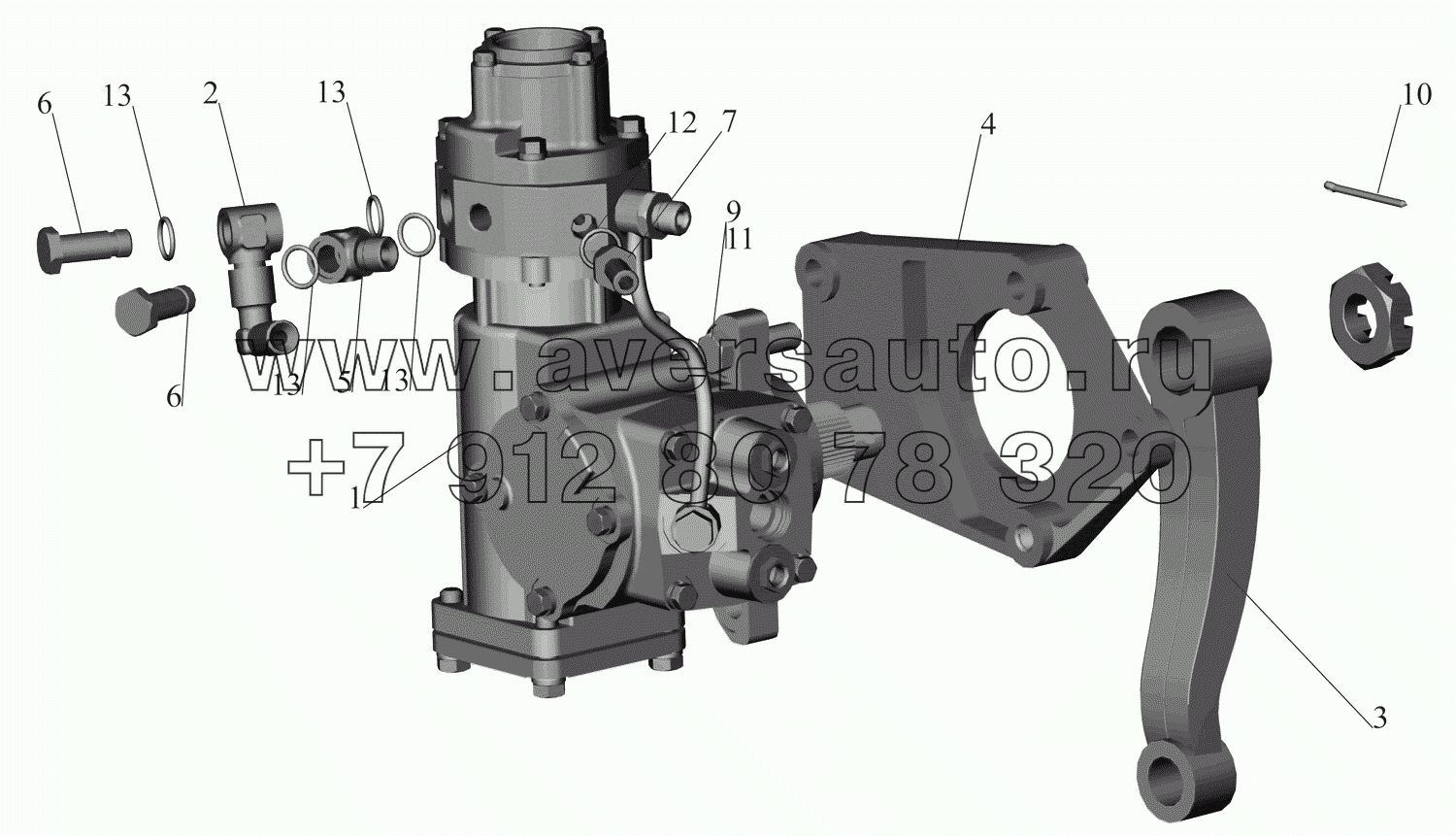 Рулевой механизм с кронштейном 651608-3400006
