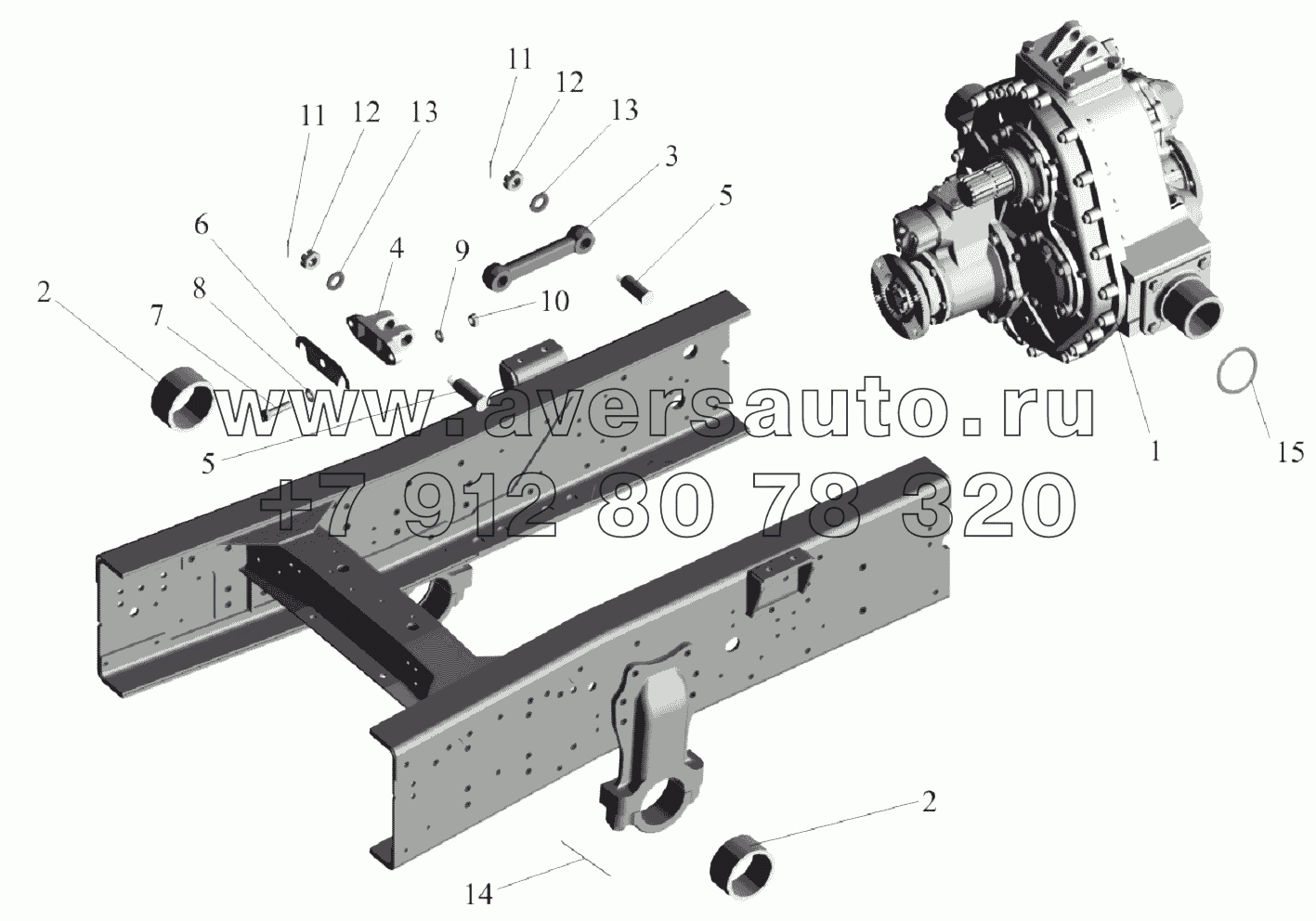 Установка раздаточной коробки 631705-1800008-090, 631705-1800008-690